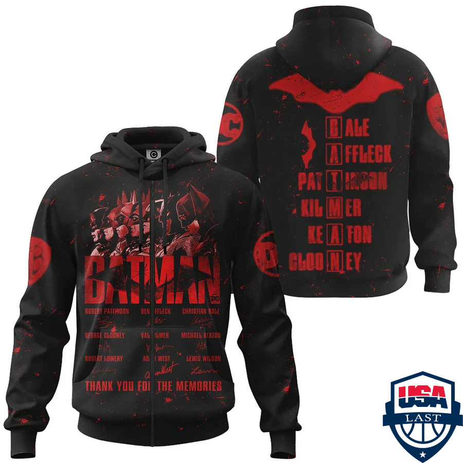 Batman Signatures Thank You For The Memories 3D Hoodie Apparel Batman Signatures Thank You For The Memories 3D Hoodie Apparel