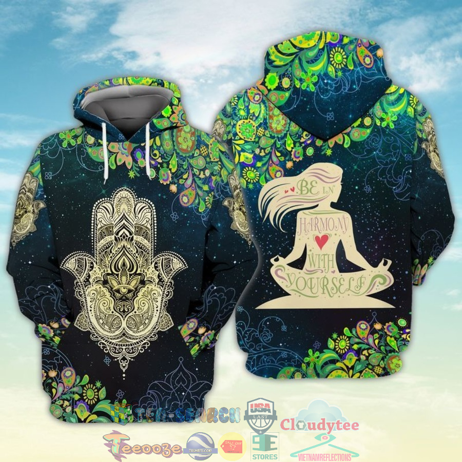 Be In Harmony With Your Self Hipster Trippy 3D Hoodie Be In Harmony With Your Self Hipster Trippy 3D Hoodie
