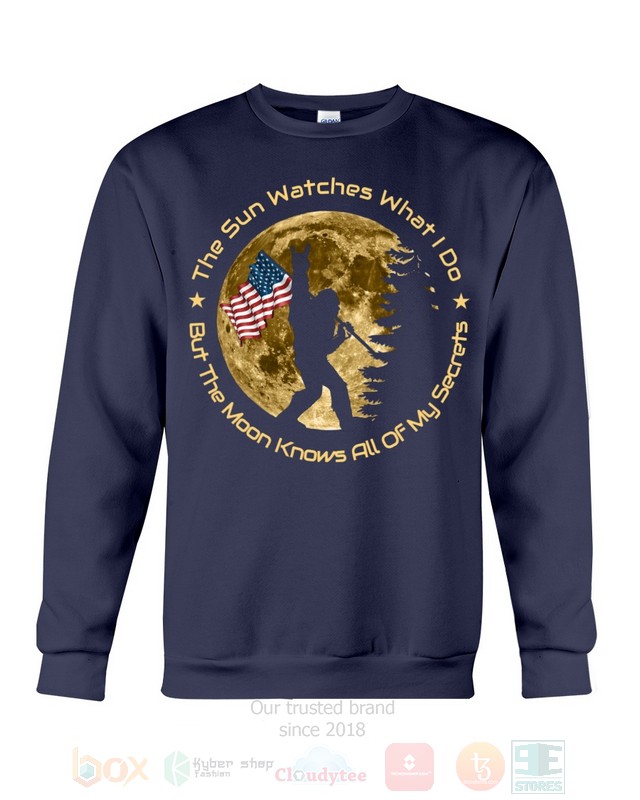 Bigfoot The Sun Watches I Do American Flag Hoodie Bigfoot The Sun Watches I Do American Flag Hoodie
