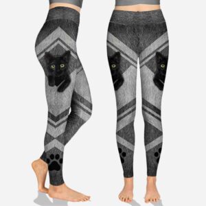 Black Cat Personalized All Over Printed Hoodie And Leggings