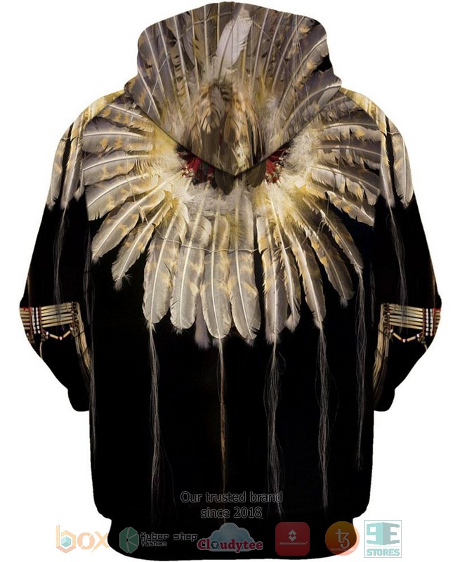 Black-Pattern-Feather-3D-Shirt-Hoodie-3-1