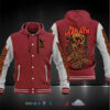 Black Sabbath Skull And Rose Baseball Hoodie Jacket