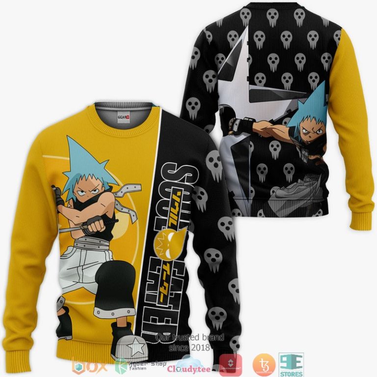 Black-Star-Soul-Eater-Anime-Merch-3D-Hoodie-Bomber-Jacket-2