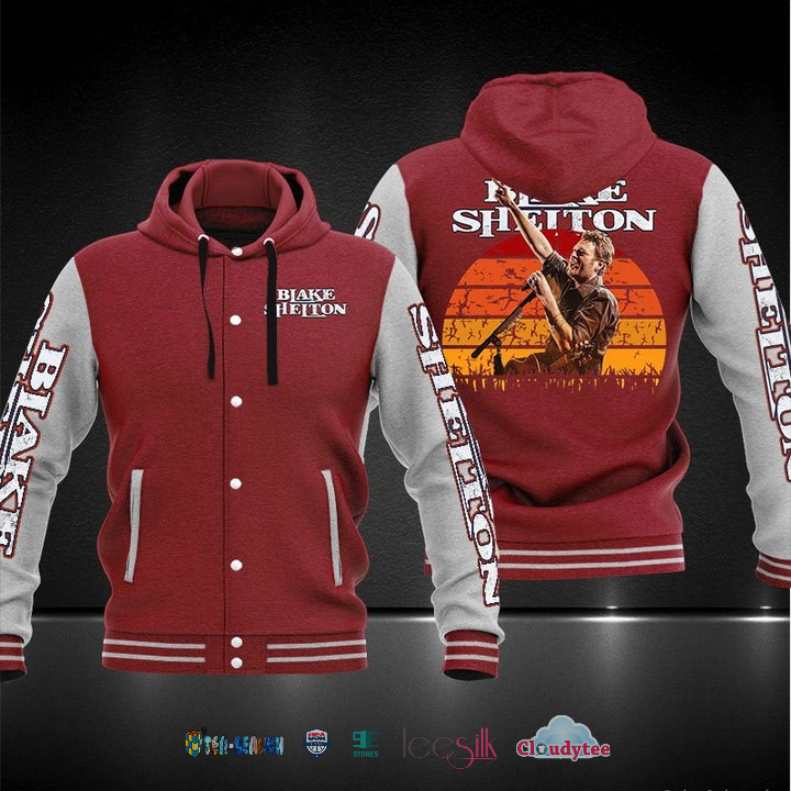 Blake Shelton Vintage Baseball Hoodie Jacket Blake Shelton Vintage Baseball Hoodie Jacket