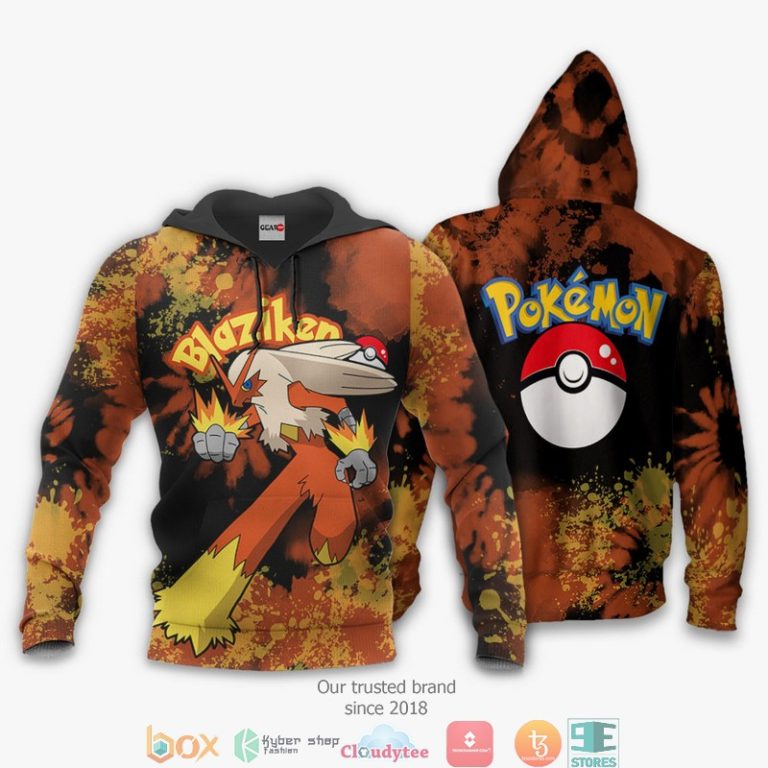 Blaziken-Pokemon-Anime-Merch-Tie-Dye-3D-Hoodie-Bomber-Jacket-3