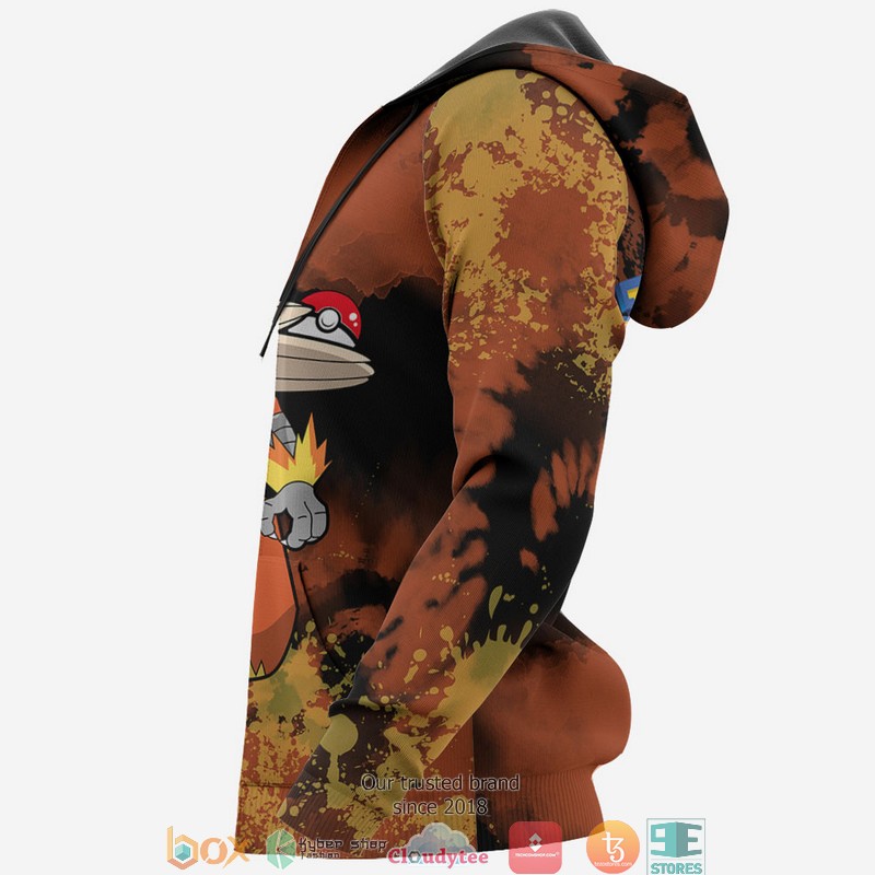 Blaziken Pokemon Anime Merch Tie Dye 3D Hoodie Blaziken Pokemon Anime Merch Tie Dye 3D Hoodie
