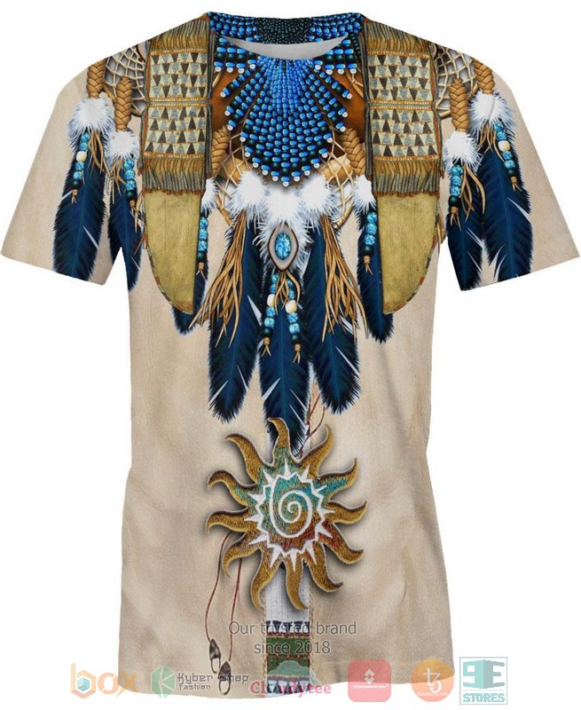 Blue-Feather-Pattern-3D-Shirt-Hoodie-2-1