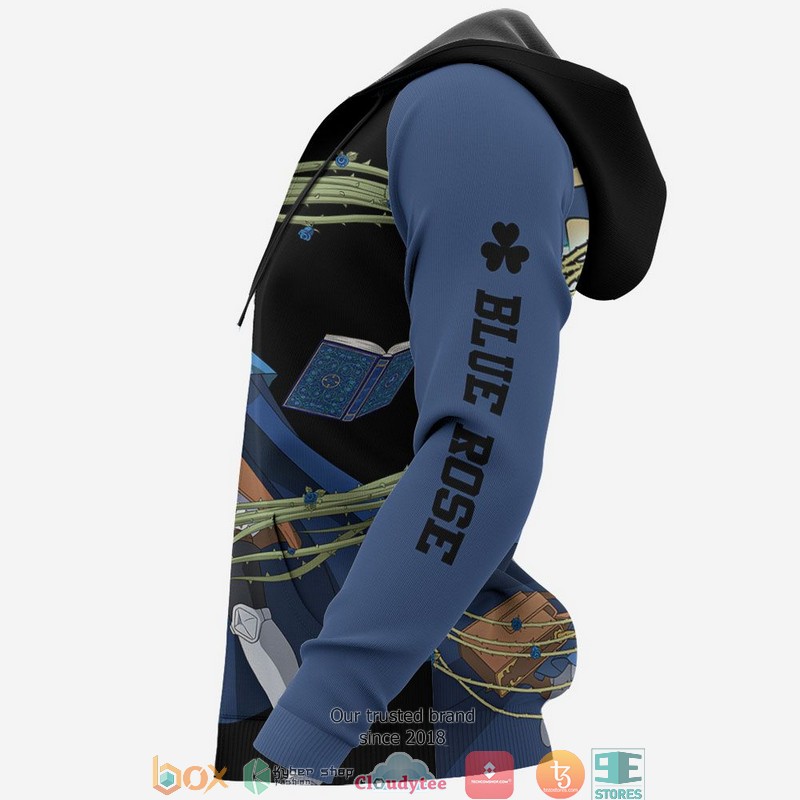 Blue Rose Charlotte Roselei Black Clover Anime 3D Hoodie Blue Rose Charlotte Roselei Black Clover Anime 3D Hoodie