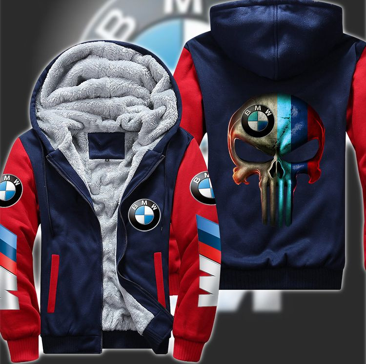 Bmw Punisher Skull Fleece Hoodie Jacket Bmw Punisher Skull Fleece Hoodie Jacket