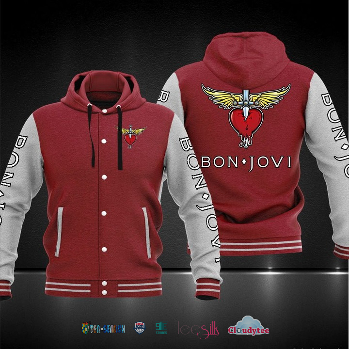 Bon Jovi Baseball Hoodie Jacket Bon Jovi Baseball Hoodie Jacket