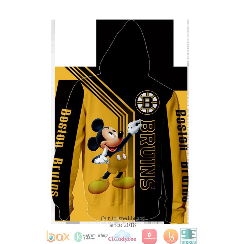 Boston Bruins Mickey Mouse 3D Full All Over Print Shirt Boston Bruins Mickey Mouse 3D Full All Over Print Shirt