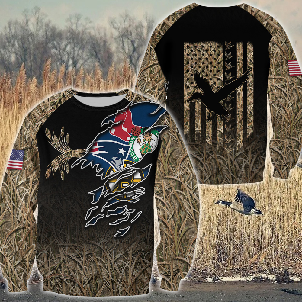 Boston Sports New England Patriots Hunting Camo 3D Shirt Boston Sports New England Patriots Hunting Camo 3D Shirt