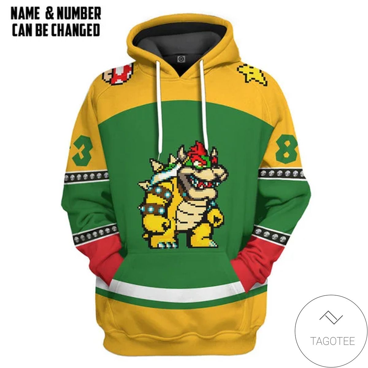 Bowser Sports Custom Name Custom Number Custom Hoodie Bowser Sports Custom Name Custom Number Custom Hoodie