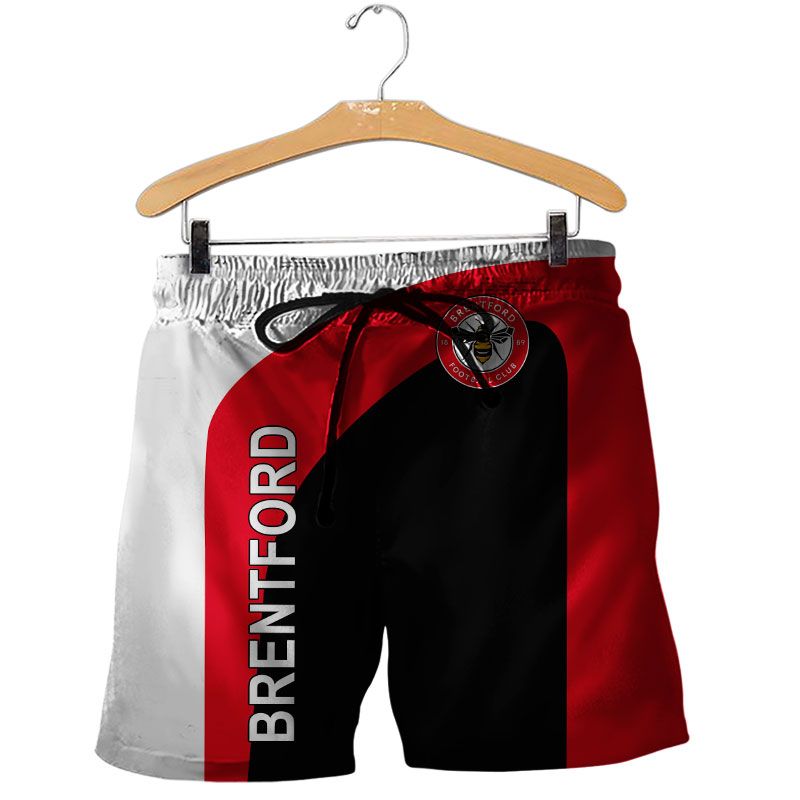 Brentford Fc White Red Black 3D Shirt Brentford Fc White Red Black 3D Shirt
