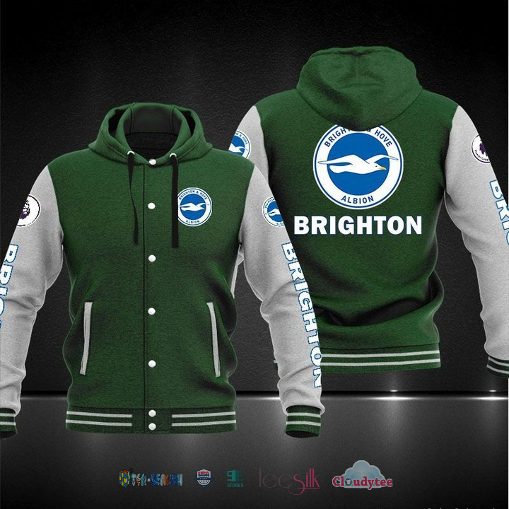 Brighton & Hove Albion F.C Baseball Hoodie Jacket Brighton & Hove Albion F.C Baseball Hoodie Jacket
