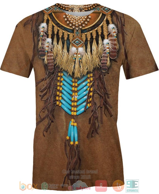Brown-Native-Pattern-3D-Shirt-Hoodie-2-1