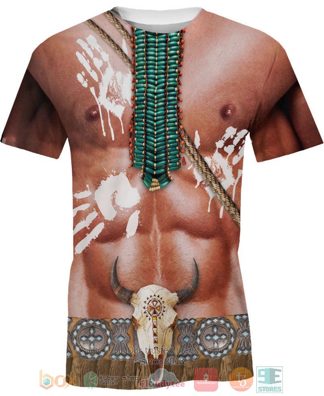 Brown-Skin-Pattern-Native-American-3D-Shirt-Hoodie-3-1
