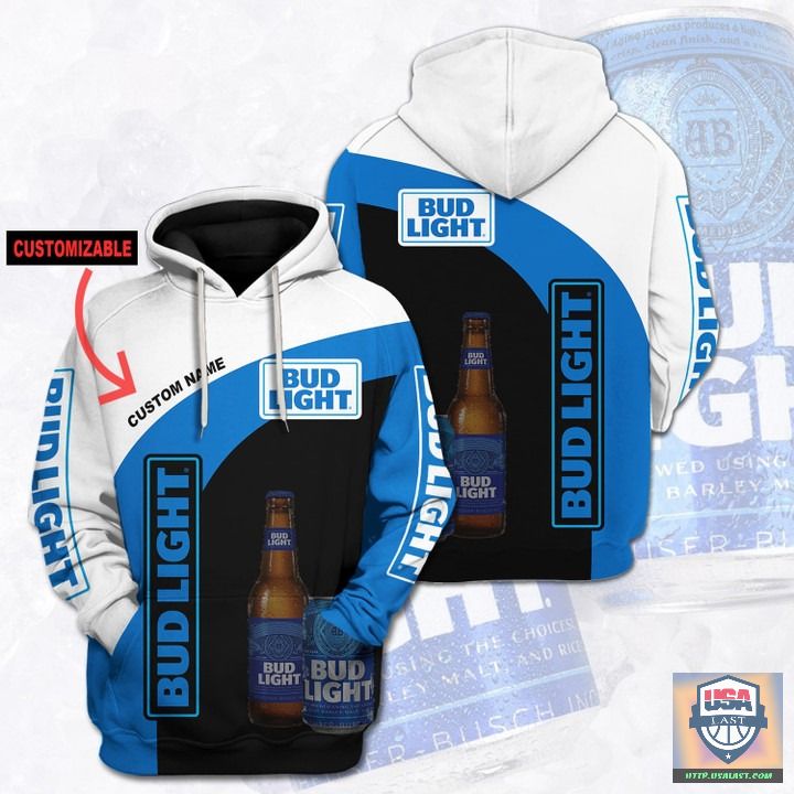 Bud Light Beer Custom Name 3D All Over Print Hoodie Bud Light Beer Custom Name 3D All Over Print Hoodie