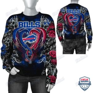 Buffalo Bills Dragon Nfl 3D Hoodie T-Shirt