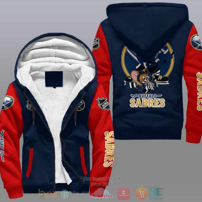 Buffalo Sabres Nhl Tom And Jerry Fleece Hoodie Buffalo Sabres Nhl Tom And Jerry Fleece Hoodie