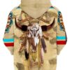 Buffalo Skull Native American 3D Hoodie