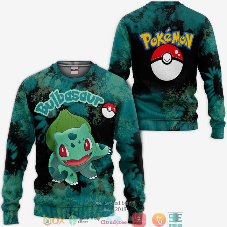 Bulbasaur-Pokemon-Anime-Merch-Tie-Dye-3D-Hoodie-Bomber-Jacket-2
