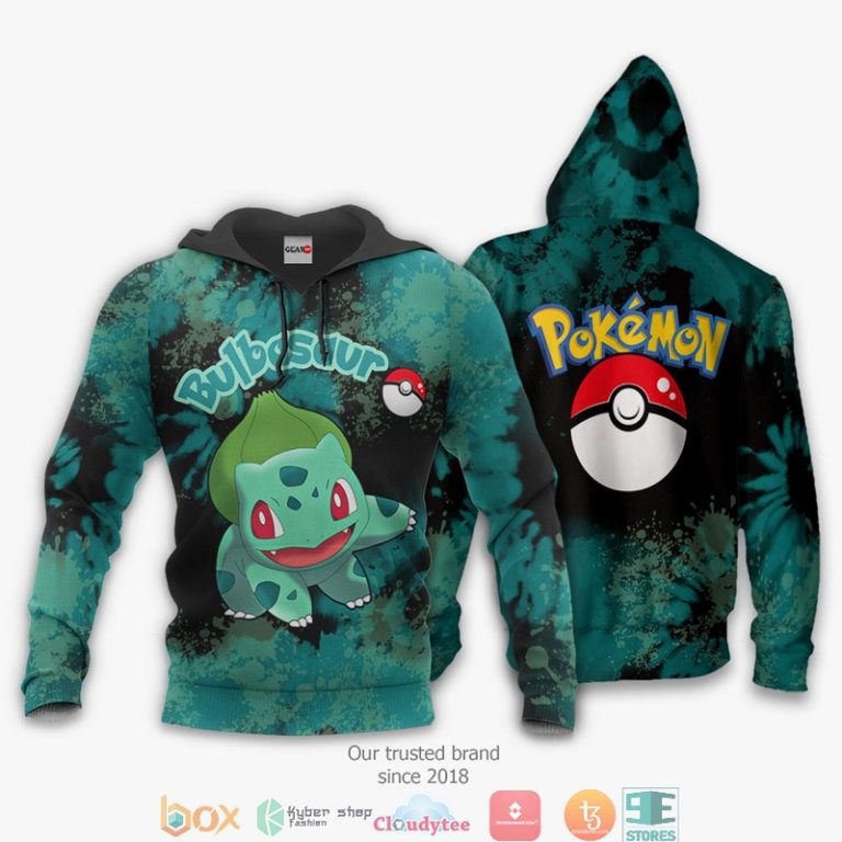 Bulbasaur-Pokemon-Anime-Merch-Tie-Dye-3D-Hoodie-Bomber-Jacket-3
