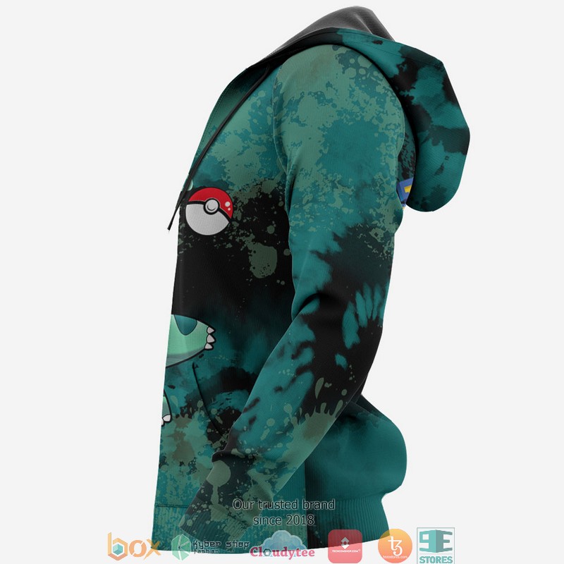 Bulbasaur Pokemon Anime Merch Tie Dye 3D Hoodie Bulbasaur Pokemon Anime Merch Tie Dye 3D Hoodie