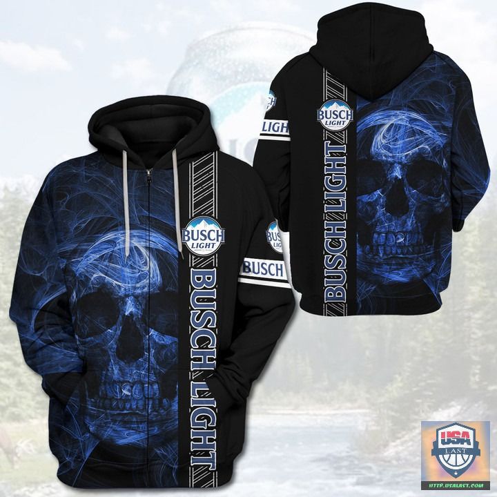 Busch Light Skull 3D All Over Print Hoodie T-Shirt Busch Light Skull 3D All Over Print Hoodie T-Shirt