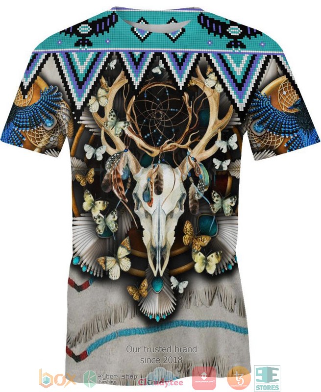Butterfly-Buffalo-Skull-3D-Shirt-Hoodie-2