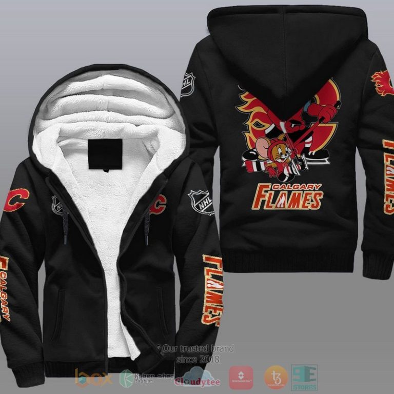 Calgary-Flames-Nhl-Tom-And-Jerry-Fleece-Hoodie-1