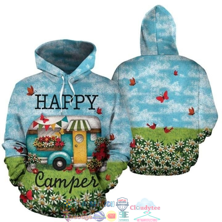 Camping Happy Camper 3D Hoodie Camping Happy Camper 3D Hoodie