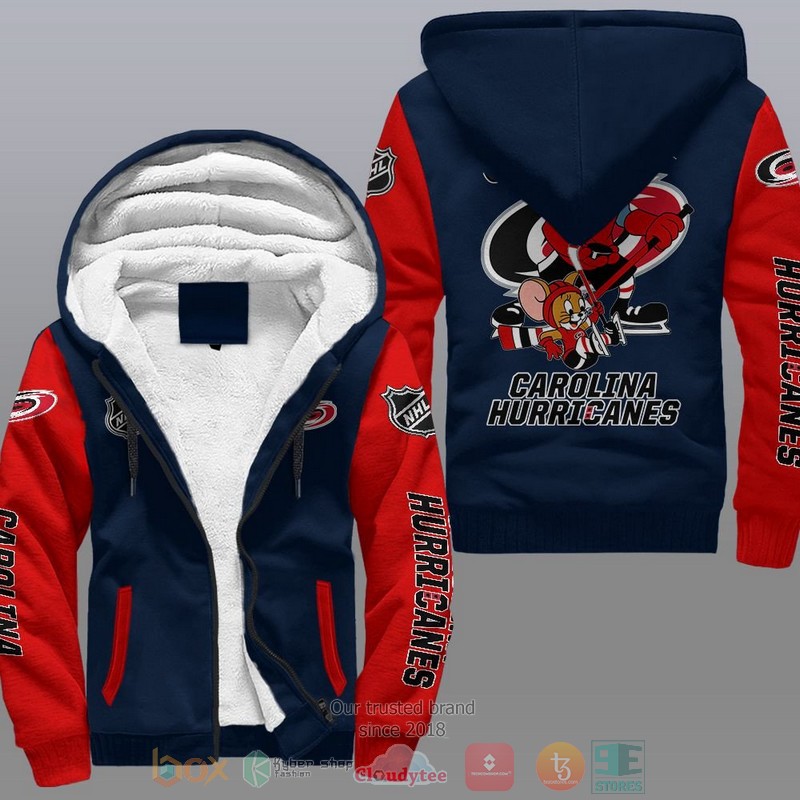 Carolina Hurricanes Nhl Tom And Jerry Fleece Hoodie Carolina Hurricanes Nhl Tom And Jerry Fleece Hoodie