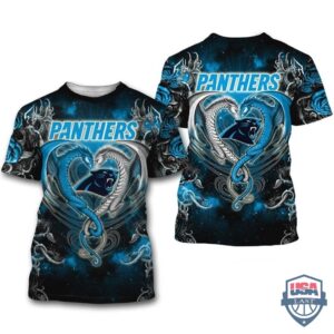 Carolina Panthers Dragon Nfl 3D Hoodie T-Shirt