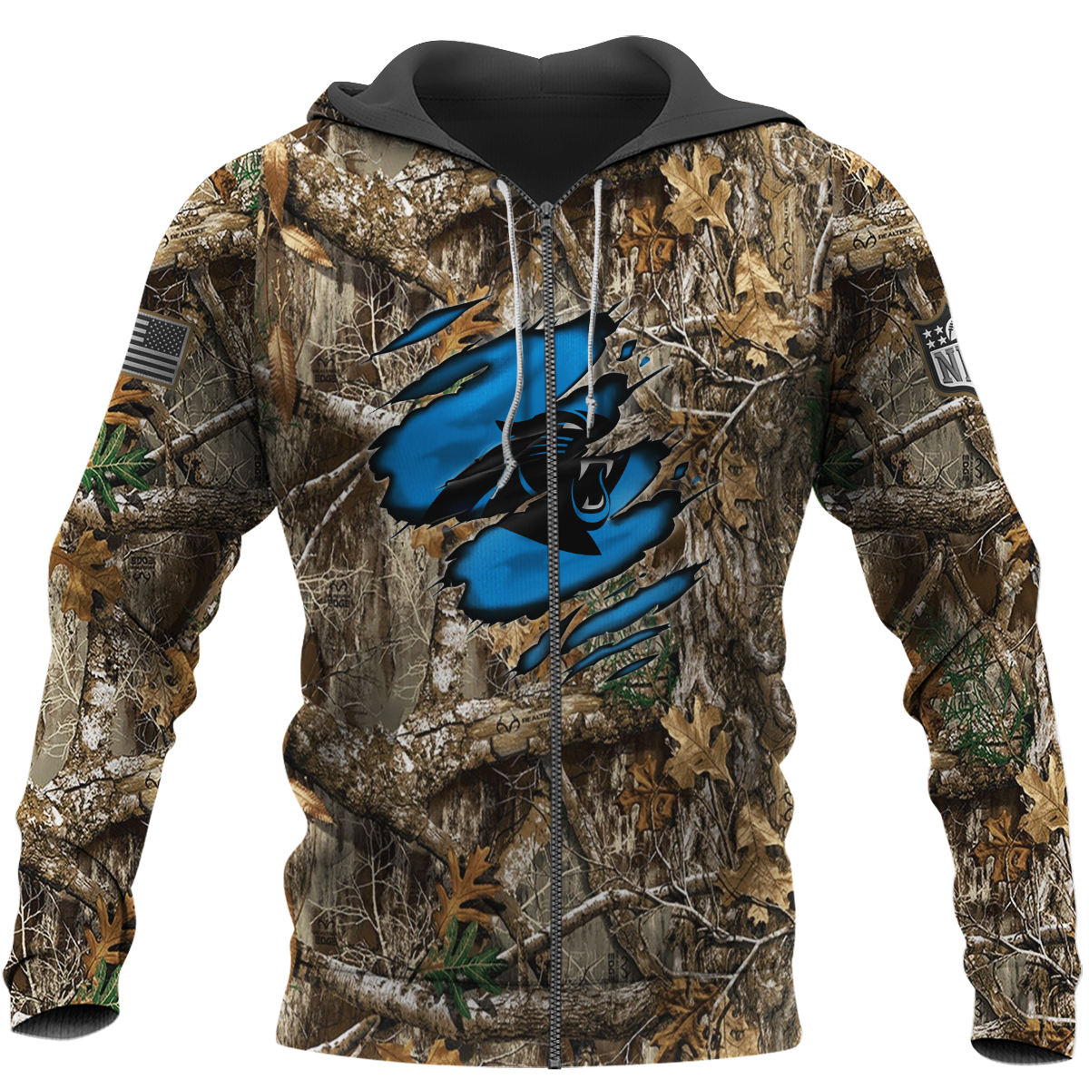Carolina Panthers Nfl Hunting Camo 3D Shirt Carolina Panthers Nfl Hunting Camo 3D Shirt