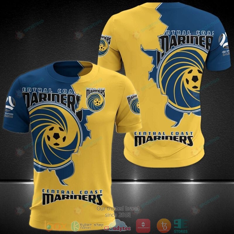 Central Coast Mariners Yellow Blue 3D Hoodie Central Coast Mariners Yellow Blue 3D Hoodie