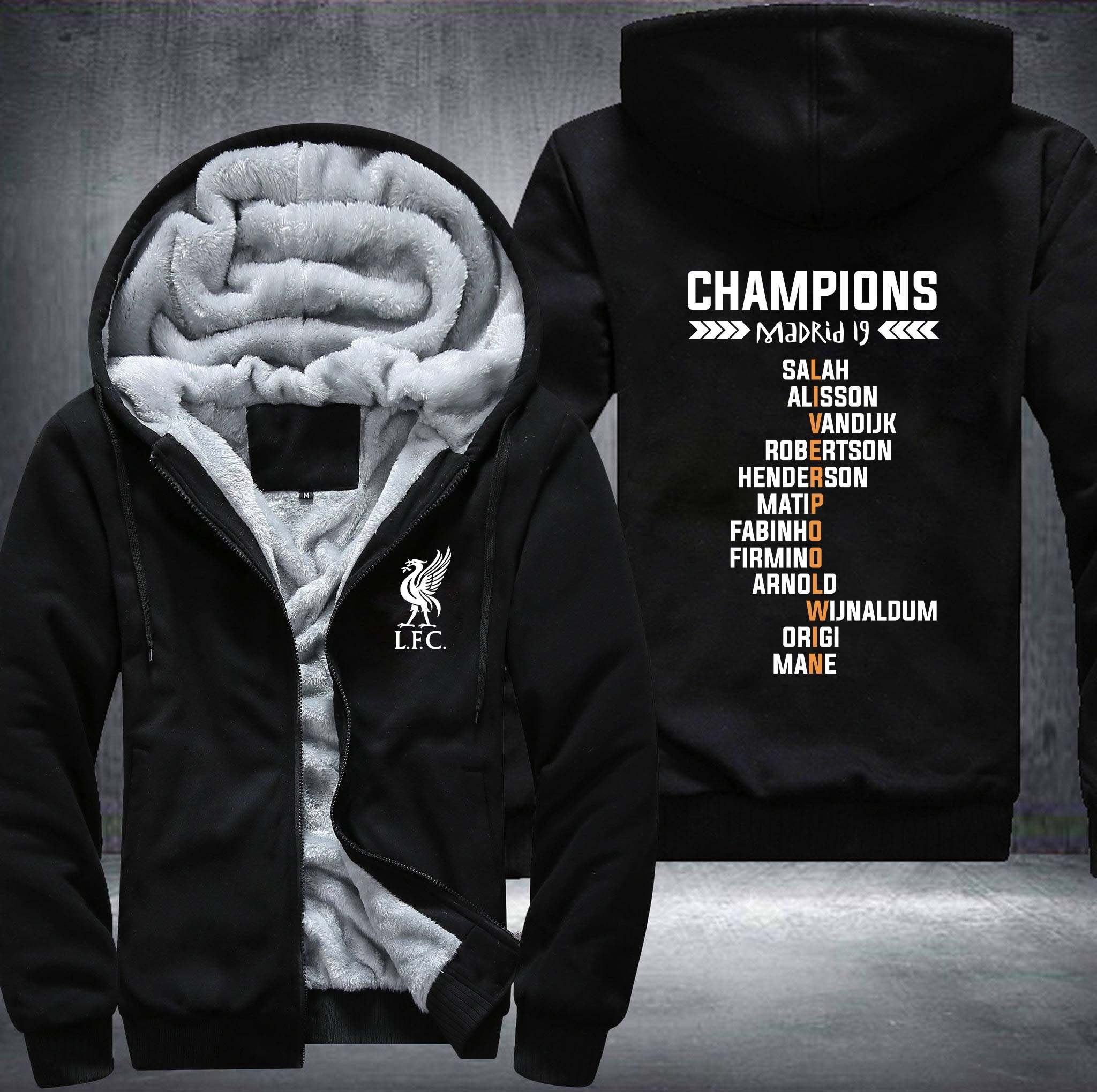 Champions Madrid 19 Lfc Fleece Hoodie Jacket Champions Madrid 19 Lfc Fleece Hoodie Jacket