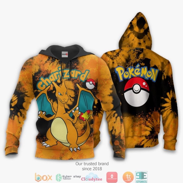 Charizard-Pokemon-Anime-Merch-Tie-Dye-3D-Hoodie-Bomber-Jacket-3