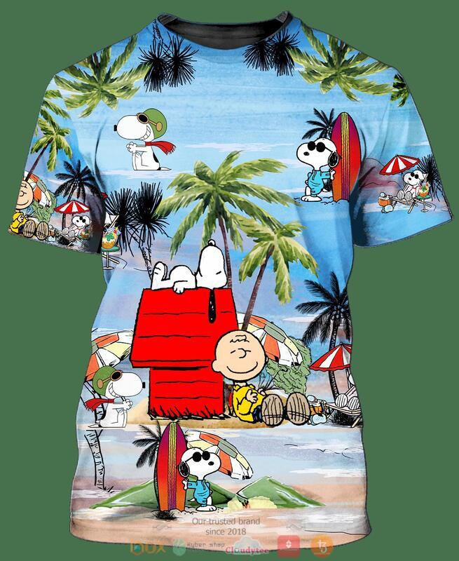 Charlie-Brown-And-Snoopy-Beach-Blue-3D-Shirt-Hoodie-3