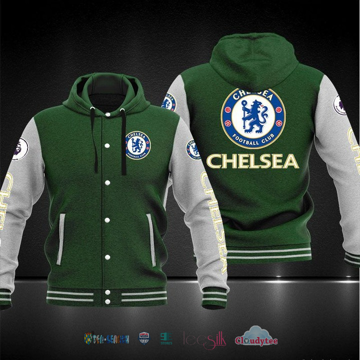Chelsea F.C Baseball Hoodie Jacket Chelsea F.C Baseball Hoodie Jacket