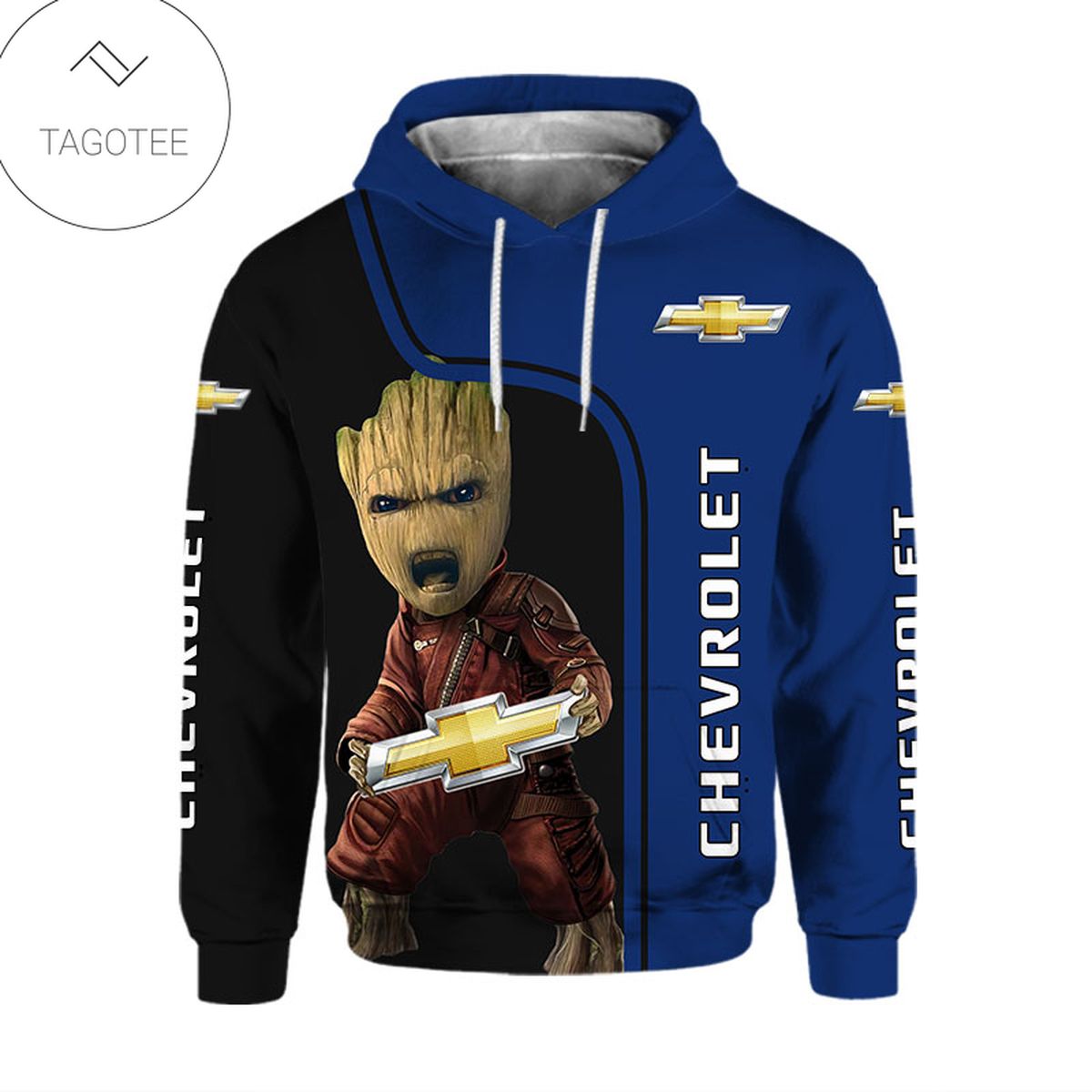 Chevrolet Baby Groot Navy Hoodie Chevrolet Baby Groot Navy Hoodie