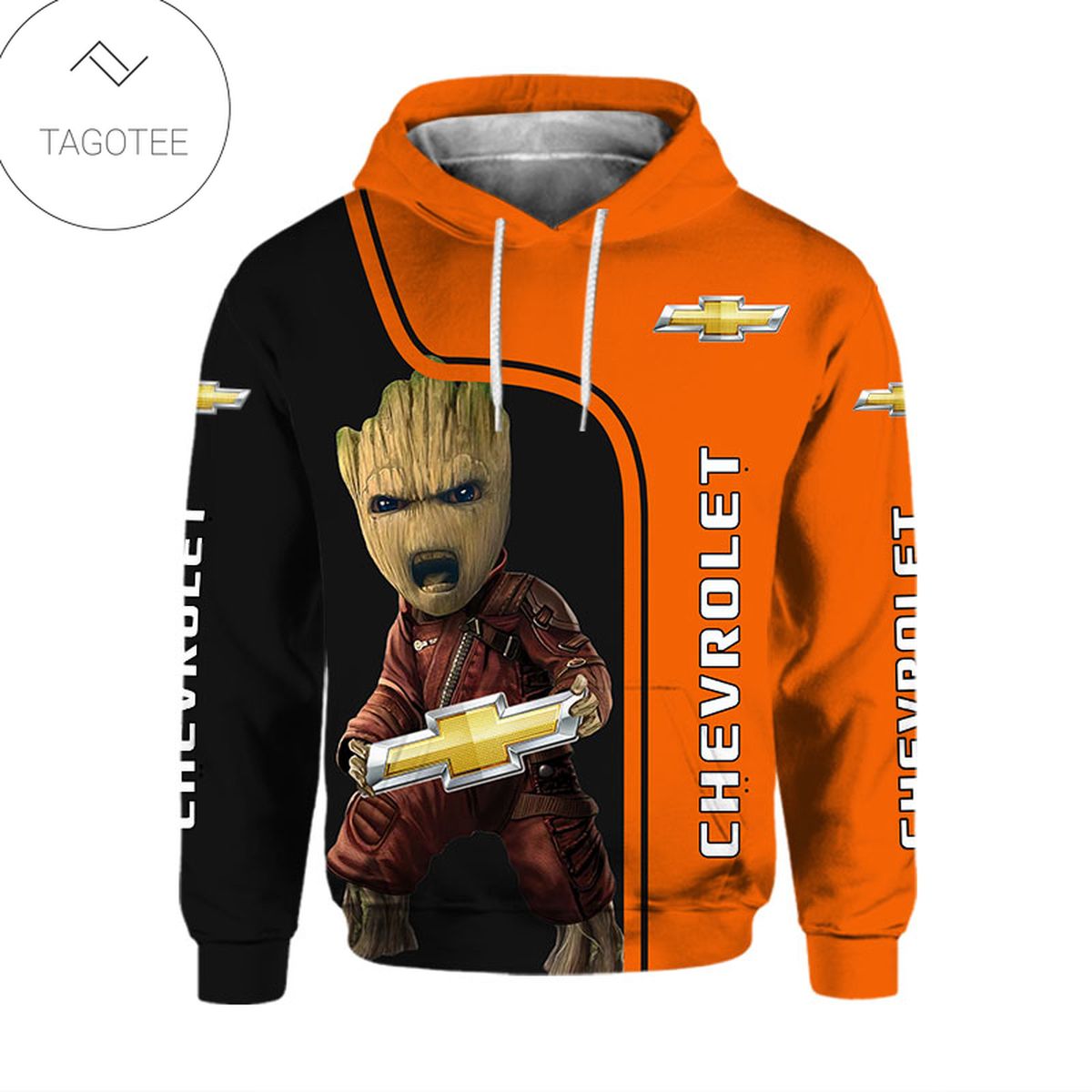 Chevrolet Baby Groot Orange Hoodie Chevrolet Baby Groot Orange Hoodie