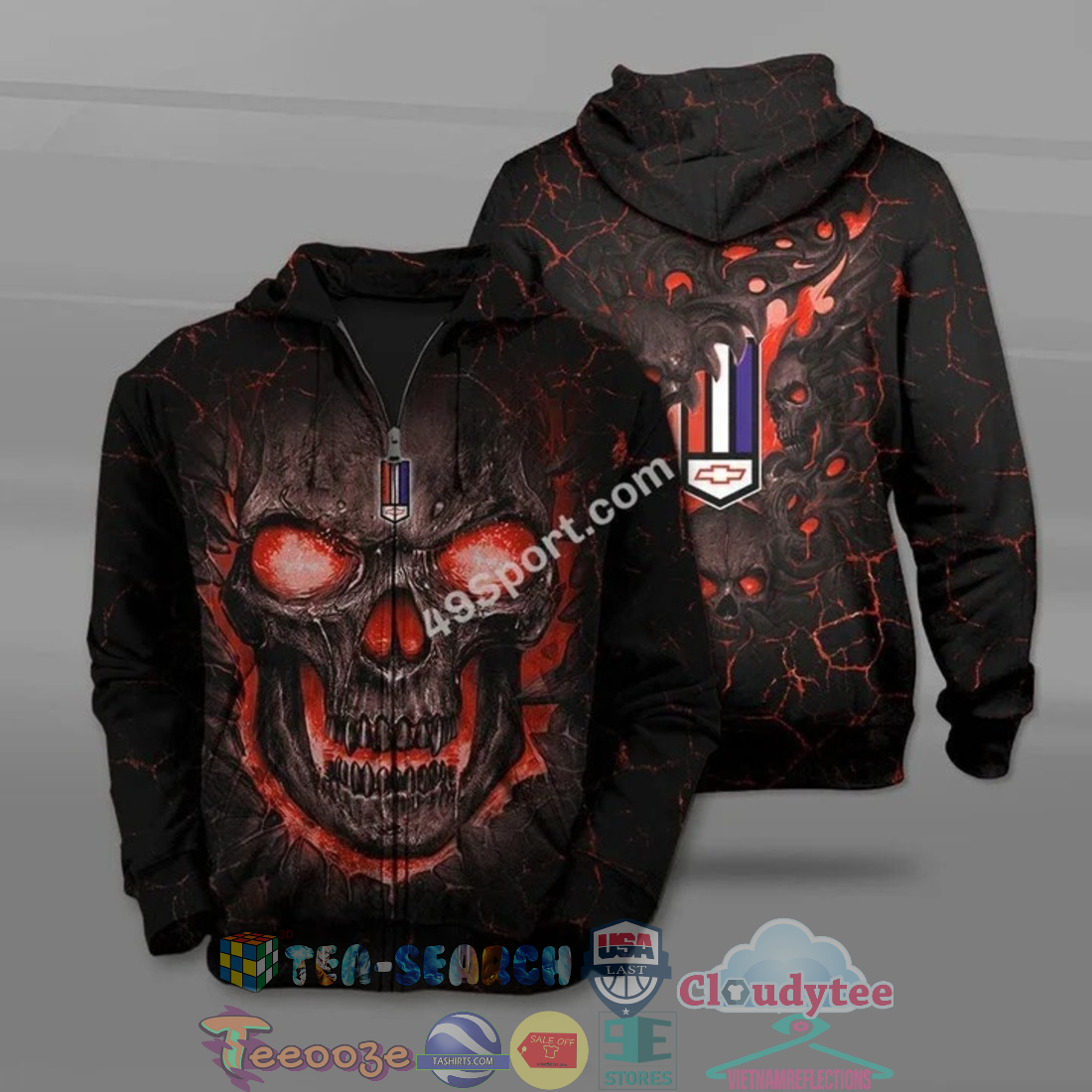 Chevrolet Camaro Skull Ver 2 All Over Printed T-Shirt Hoodie Chevrolet Camaro Skull Ver 2 All Over Printed T-Shirt Hoodie