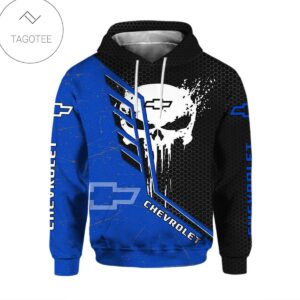 Chevrolet Skull Blue Hoodie