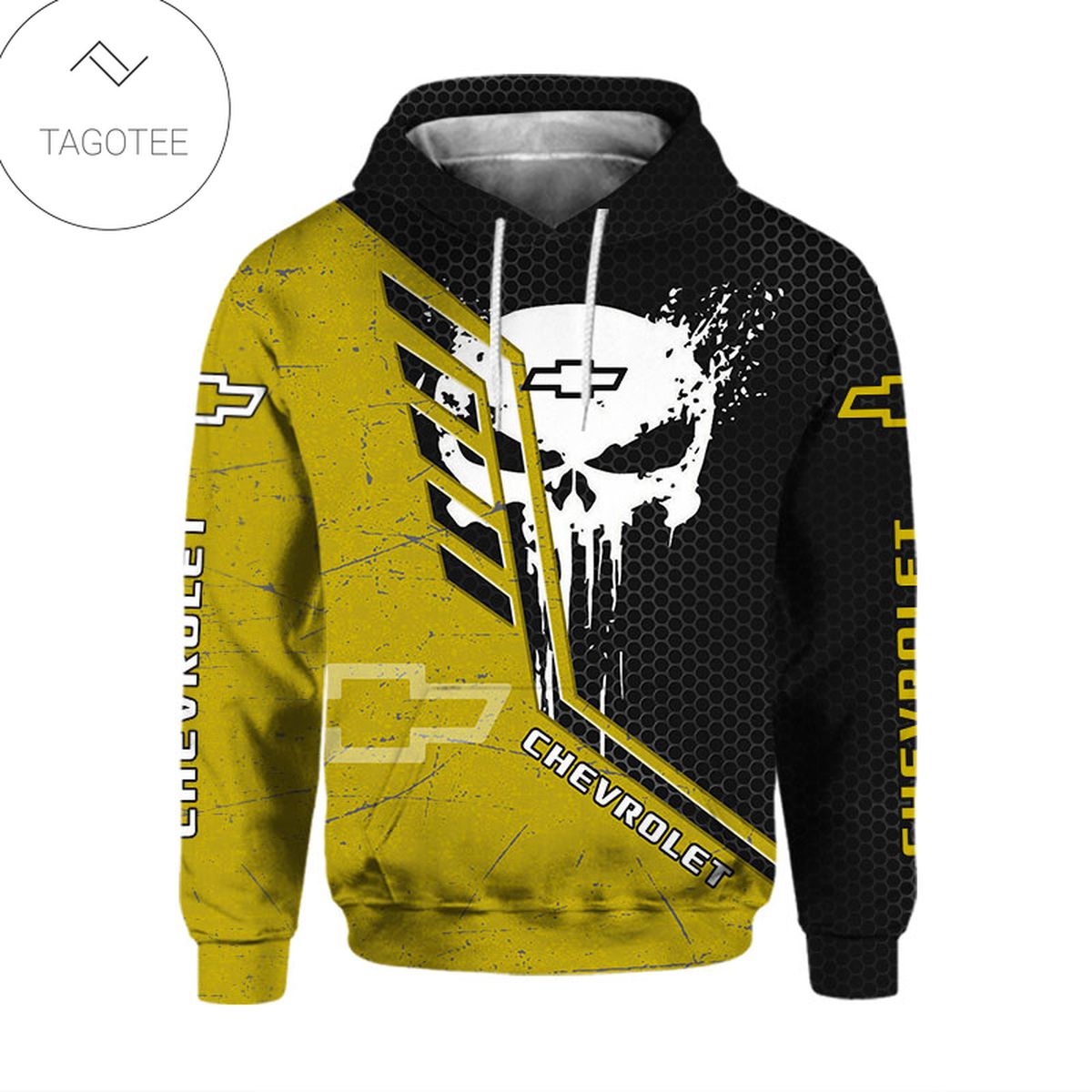 Chevrolet Skull Yellow Hoodie Chevrolet Skull Yellow Hoodie