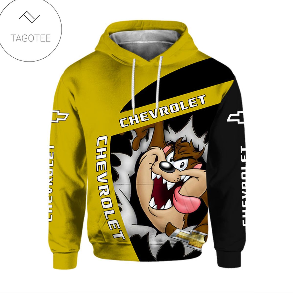 Chevrolet Tasmanian Devil Yellow Hoodie Chevrolet Tasmanian Devil Yellow Hoodie