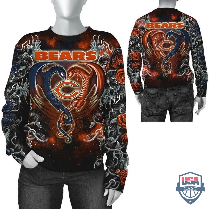 Chicago-Bears-Dragon-Nfl-3D-Hoodie-T-Shirt-2