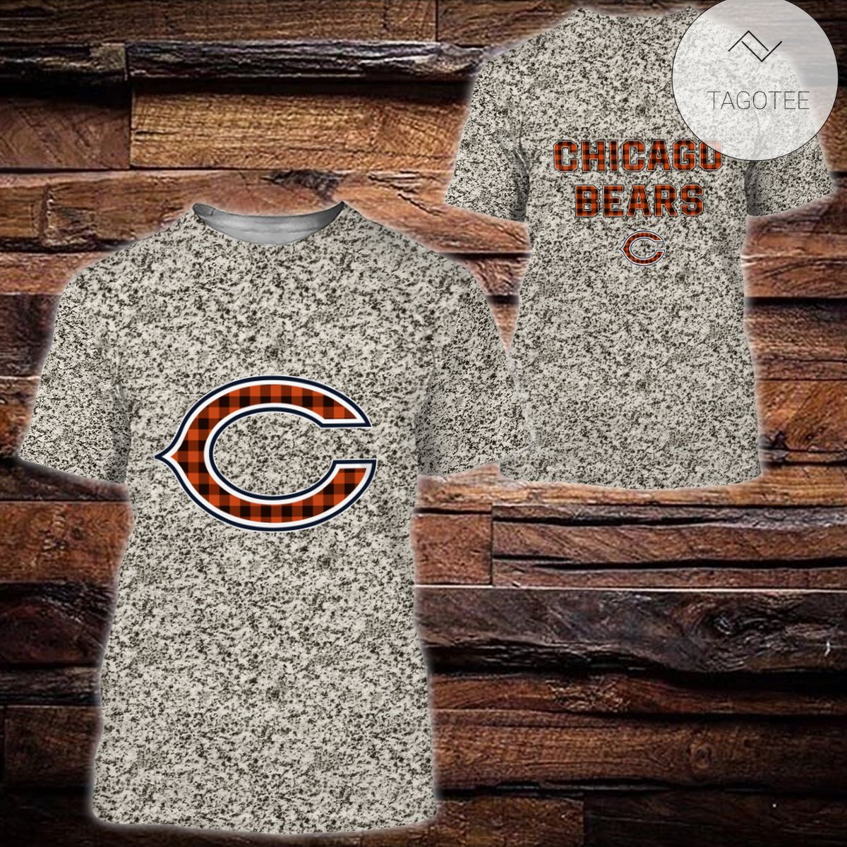 Chicago Bears Plaid Flannel All Over Print Hoodie Chicago Bears Plaid Flannel All Over Print Hoodie