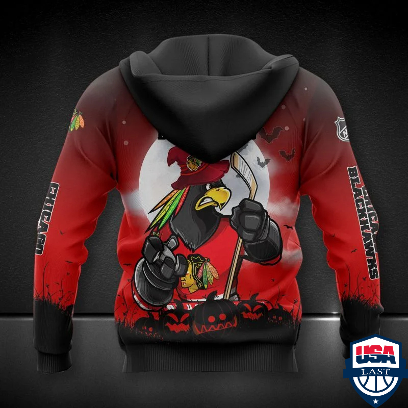 Chicago Blackhawks Nhl Haloween All Over Printed Hoodie Chicago Blackhawks Nhl Haloween All Over Printed Hoodie