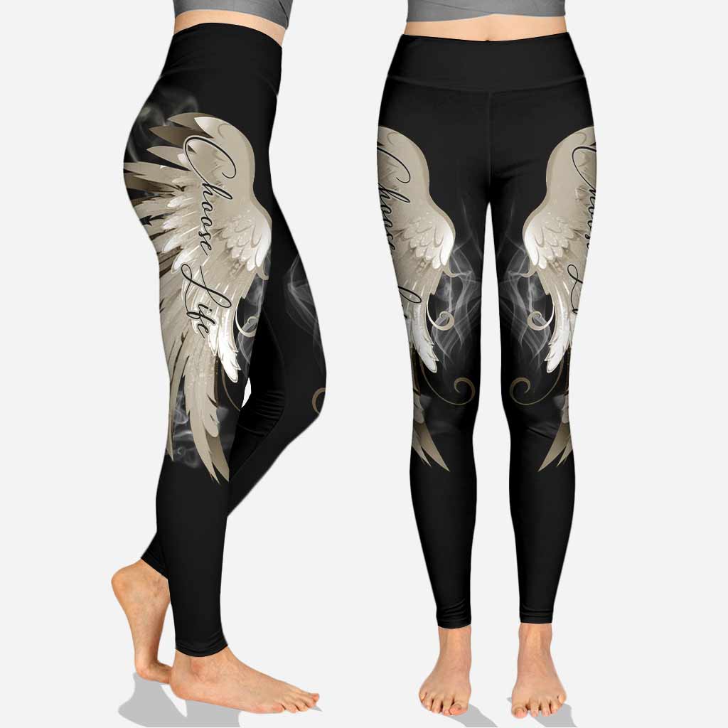 Choose Life Angel Wings Rose Semicolon Suicide Prevention All Over Printed Hoodie And Leggings Choose Life Angel Wings Rose Semicolon Suicide Prevention All Over Printed Hoodie And Leggings